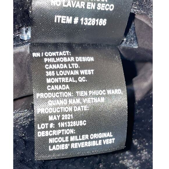 Original Nicole Miller Reversible Puffer & Faux Fur Vest - Size Women's M - Picture 11 of 11